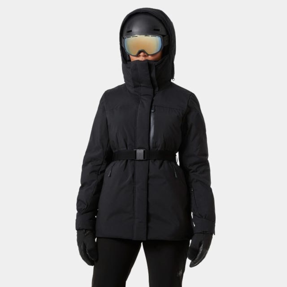 ISO Helly Hansen Nora Long Puffy Ski Jacket color Black size XS or S
